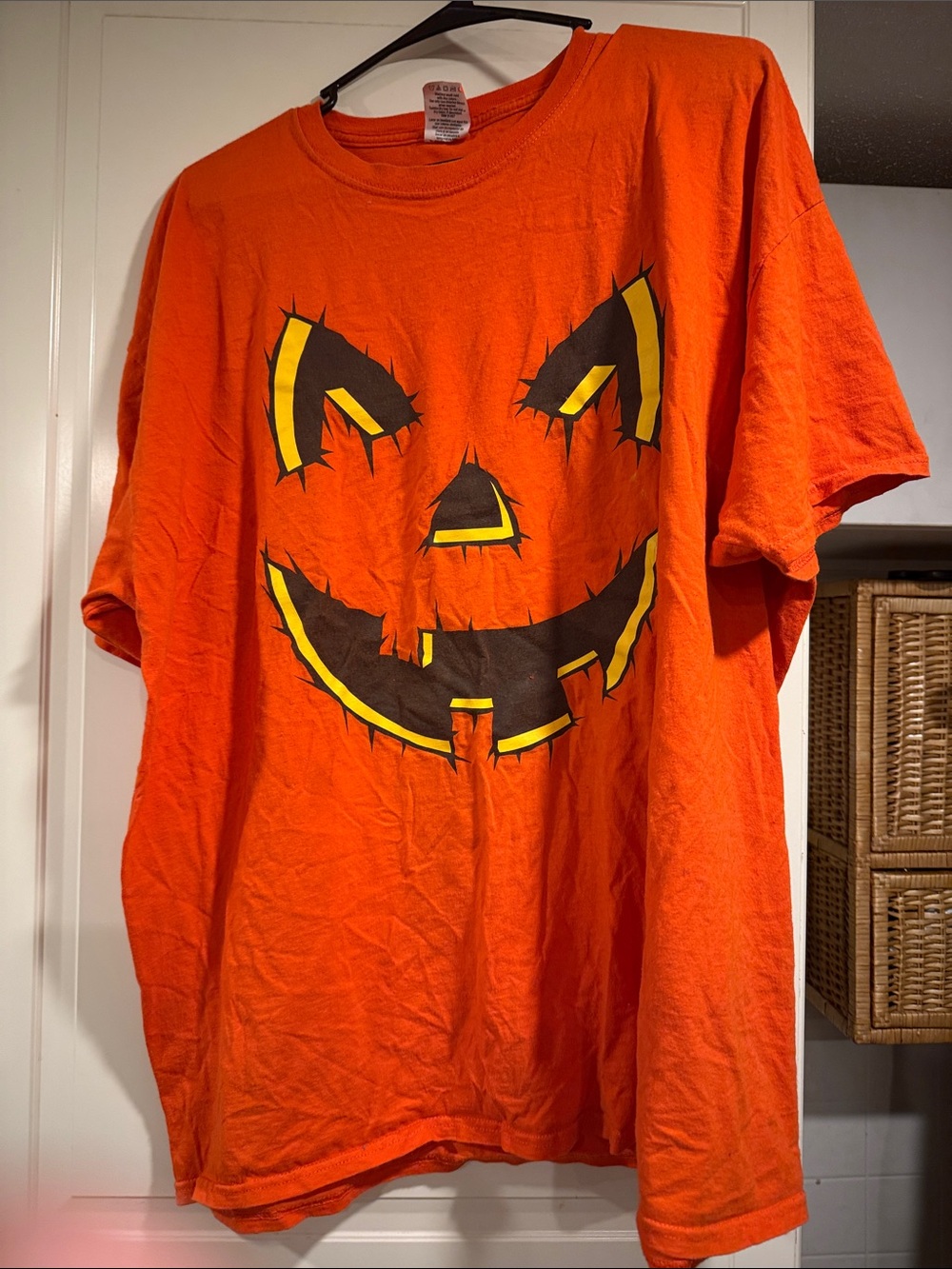 Happy Halloween Jack-O'-Lantern Orange T-Shirt size 2X 5:8